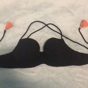 VS Black Crochet Swim Top